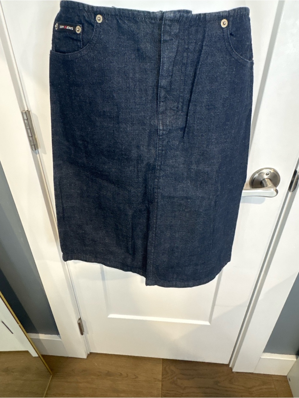 DKNY Dark Indigo Denim Pencil Skirt